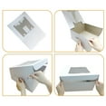 12X12X4 inch White Cake Box with Window,Way to Celebrate