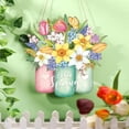 thumbnail image 4 of Front Door Hanging,Door Plates Colorful Flowers Spring Hanging Decorative Signs Wooden Spring Welcome Panels Are Used To Decorate The Porch Entrance Door, 4 of 9