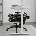 thumbnail image 2 of Foldable Office Chair with Foot Rest, Ergonomic Office Chair with Adjustable Lumbar Support, Headrest, Armrest, Home Office Desk Chairs for Space Saving, Work from Home, Black, 2 of 9
