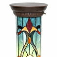 thumbnail image 4 of River of Goods  Stained Glass 26.5-inch Tiffany-style Baroque Swirls Lit Pedestal, 4 of 9