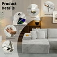 thumbnail image 5 of 104.3" Modular Sectional Sofa, Black Boneless Couch Left Chaise L Shaped Couch with USB Ports, 2 Cup Holders, 2 Side Storage Bags & Lint Remover, No Assembly Sectional Couches for Living Room, 5 of 10