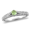 thumbnail image 1 of 14K Yellow Gold Natural Peridot Engagement Ring Round 4 mm, size 7, 1 of 1