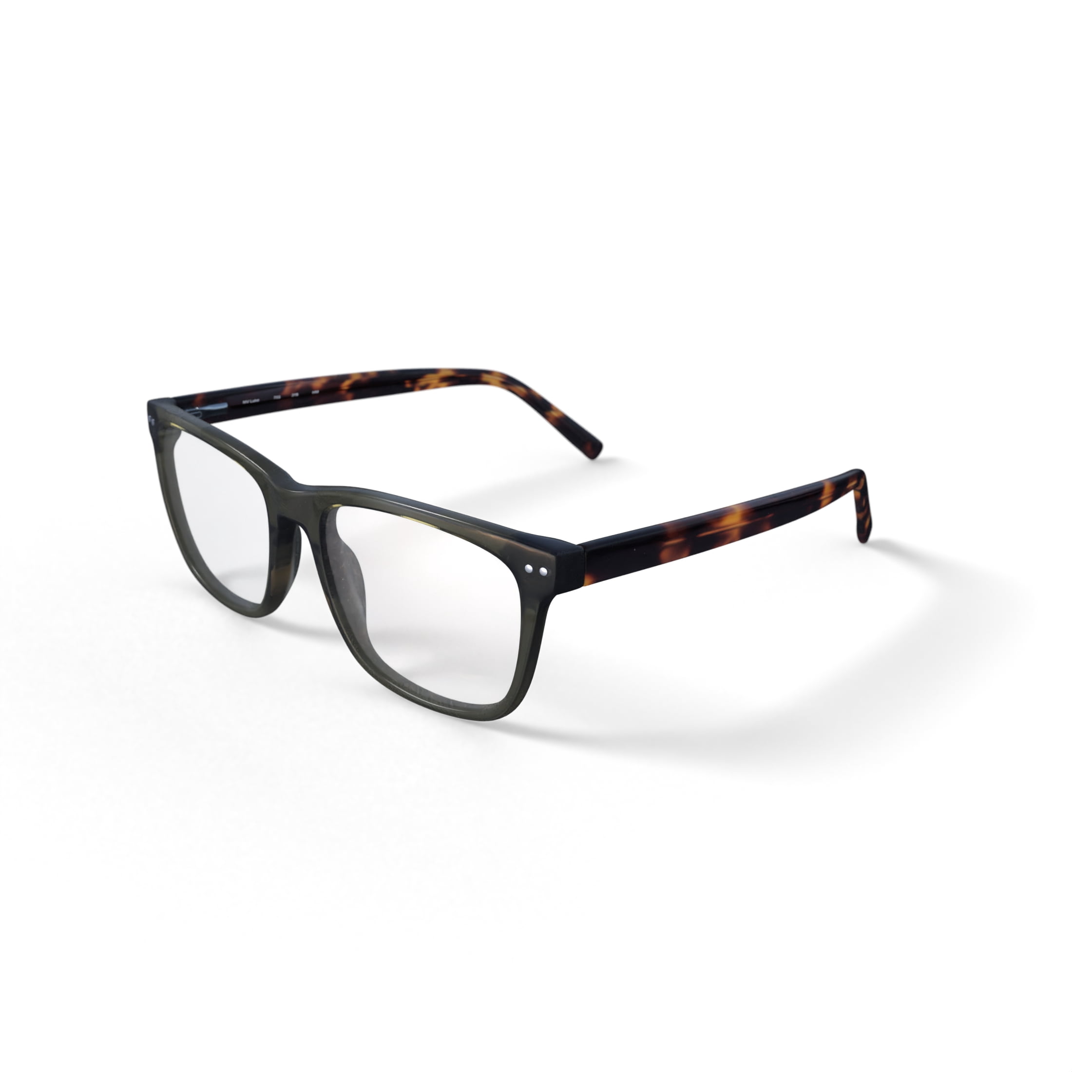 Walmart Men's Luke Square Prescription Eyeglasses with Case, Green