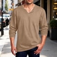 thumbnail image 2 of yillto Mens Big and Tall Tshirts Long Sleeve V Neck Basic tee Summer Casual Plain Loose Shirts S-5XL, 2 of 6
