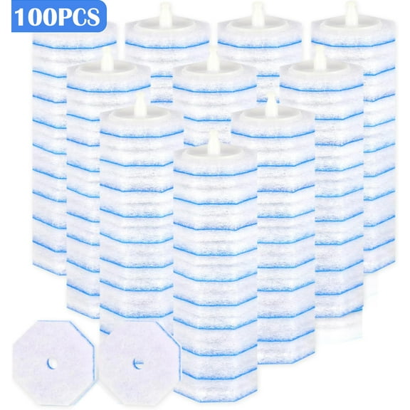 100 Count Disposable Toilet Wand Refills for CLOROX Wand, 5X Cleaning Power Scrubber Refill, Replacement Heads for Toilet Cleaning, 360° Efficient Cleaning, No Falling Apart, Fresh Fragrance