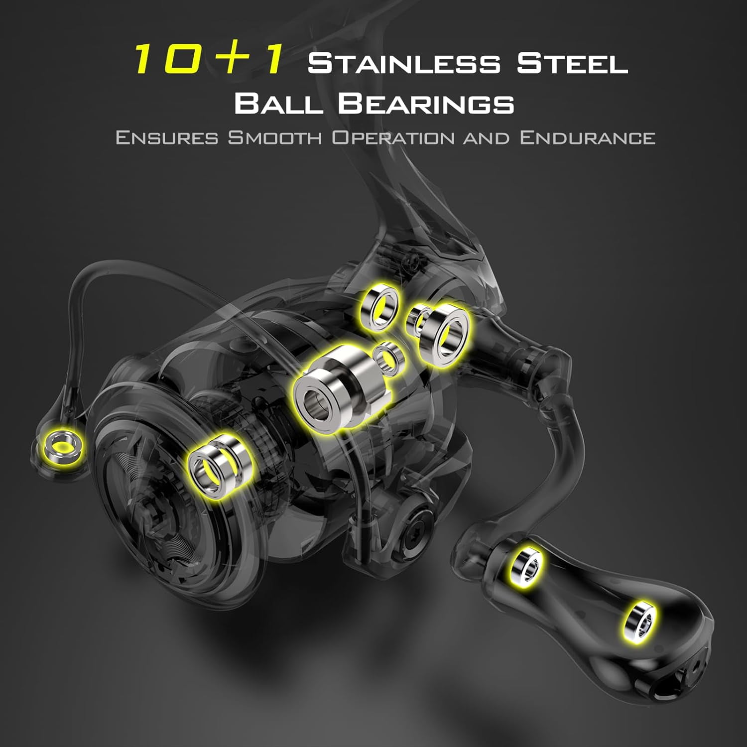 KastKing Skeet Reese Icon Spinning Reel, Carbon Rotor with Aluminum Body Fishing Reel, 6.2:1 Gear Ratio, 10 + 1 Stainless Steel Ball Bearings,17.6 Lbs Max Drag, TPE Handle Knobs