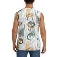 thumbnail image 4 of Balery Cute Colorful Animal Men's Sleeveless Muscle Shirts Workout Tank Top, Moisture Wicking, Odor Protection-Large, 4 of 8