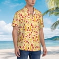 thumbnail image 6 of Uemuo Halloween Elements Printed Regular Fit Short Sleeve Casual Hawaiian Shirt for Men,Aloha shirt,Tropical shirt,Floral print shirt,Vacation Beach shirt-X-Large, 6 of 9