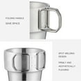 thumbnail image 5 of GREDINO 2 Pack Stainless Steel Pint Cups Tumbler, 11OZ Stackable Drinking Cups Outdoors, Unbreakable Coffee Cups with Handle, Reusable Metal Drinking Glasses for Kids Adults Home Camping Travel, 5 of 8