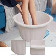 thumbnail image 1 of Bañera de hidromasaje para pies, lavabo, cubo antideslizante para pies, cuenco para pedicura, para limpieza de casa, viajes, limpieza, ver televisión, Rosa S, 1 of 9