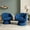 Navy blue, variant on Apicizonhome 360-degree Rotating Velvet Chair, Soft Cushion Round Barrel Luxurious Lounge Chair, Plush Velvet Fabric Chair, for Living Room, Bedroom, Office, Navy blue(Set of 2)