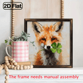thumbnail image 6 of 2D Flat, 1Pc WoodFrame Sign Shamrock Fox St Patrick's Day Clover Wall Art Paintings Ideal Gift For Living Room Bedroom Farmhouse Corridor Wall Decor Room Decoration Ready to Hang 8x8inch, 6 of 9