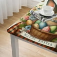thumbnail image 4 of Linen Cotton Table Runner Dresser Scarves, with Rectangle Tablecloths for Farmhouse Kitchen Dining Wedding Picnic Party, Teal Green Checkered, 4 of 7
