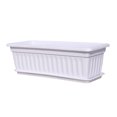 thumbnail image 2 of Window Box Planter, 17 Inches Vegetable Flower Plastic Planter Boxes with Tray, Rectangular Planter Indoor and Outdoor Flower Pots for Windowsill, Patio, Porch, Garden Balcony, 2 of 6