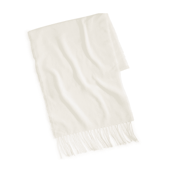 Style & Co Fringe Detail Solid Soft Wrap, Created for Macy's - Ivory