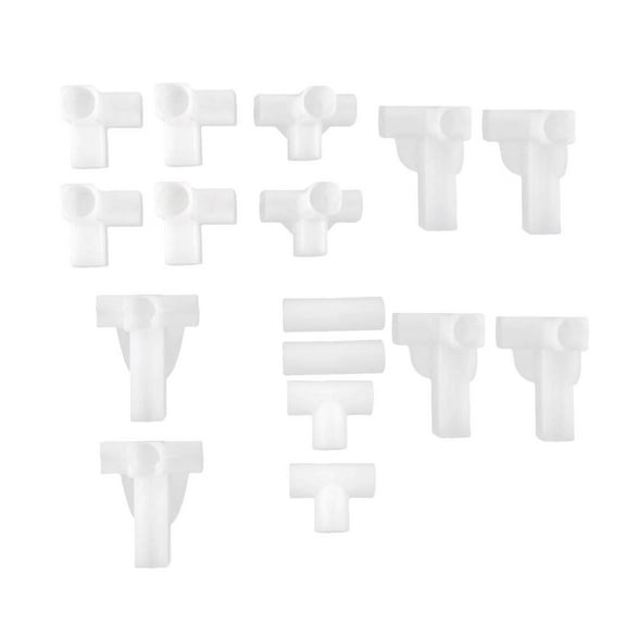 Uxcell Shoe Rack Connector Parts Set Fit 0.63 inch Inner Diameter for Repair Wardrobe 16 Pcs