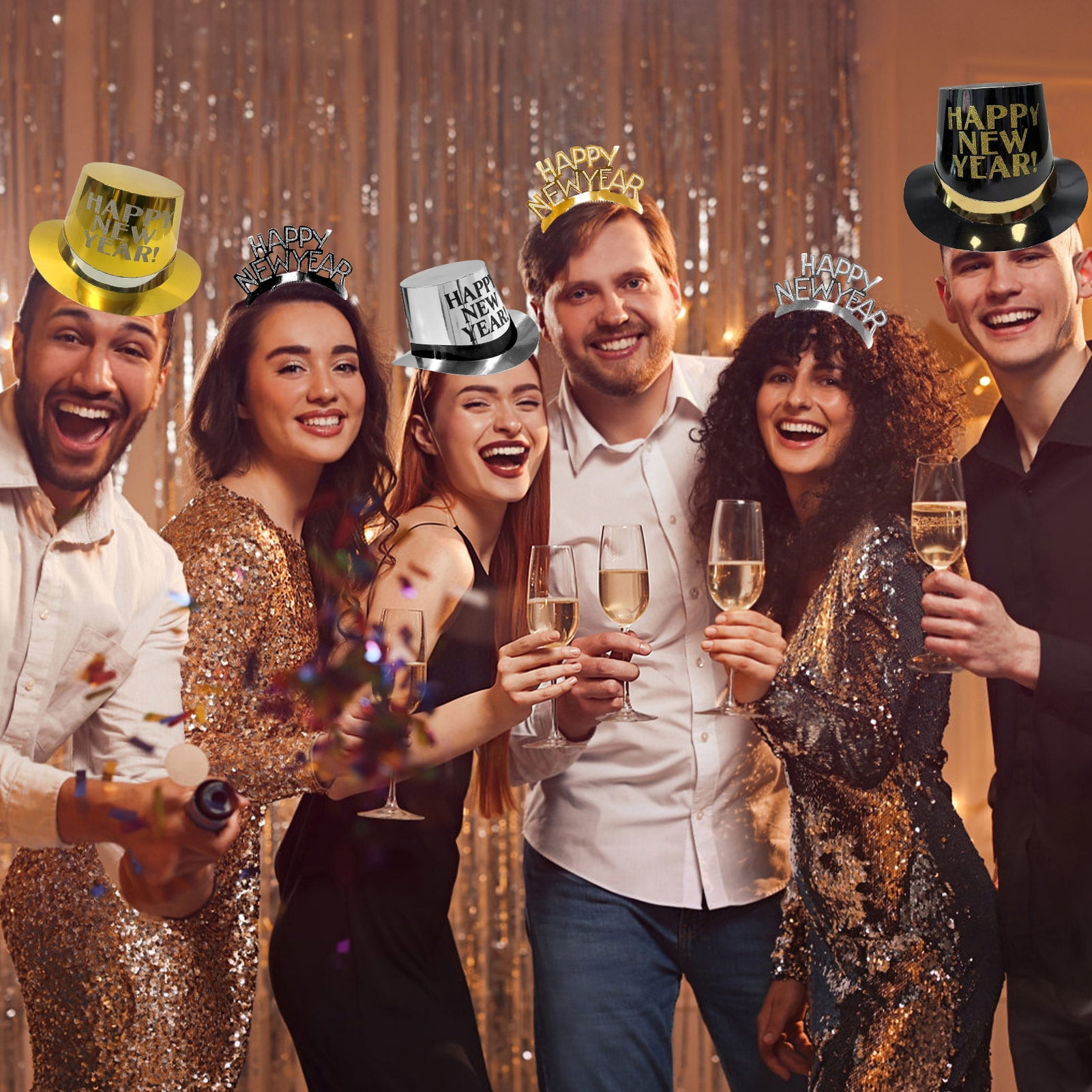 Tumao New Years Eve Party Supplies 2026, New Years Decorations 2026, Accessories includes Headband Tiara, Party Horns