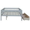 thumbnail image 3 of JERFIT Full Size Daybed Wood Bed with Two Drawers Gray, 3 of 9