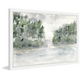 thumbnail image 2 of Marmont Hill "Rainy Lake Landscape" by Thimble Sparrow Framed Painting Print, 2 of 5