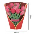 thumbnail image 2 of Tarjetas de felicitación Tarjetas emergentes de papel para todas las ocasiones (tulipanes rosas enteros) Ehuebsd libre de BPA, 2 of 6