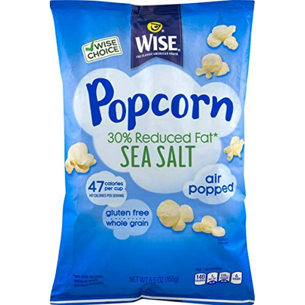 Wise Foods 30 Reduced Fat Sea Salt Air Popped Popcorn (4 Bags