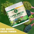 thumbnail image 5 of Organic Super Greens Powder, Citrus Punch Flavor. Energy, Digestive & Eye Health Support. Organic Spirulina, Chlorella, Red Beet Root Powder. All Natural, 28 Servings, USA Made, 5 of 10