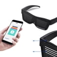 thumbnail image 3 of Bluetooth LED Eye Glasses APP Control for glasses light Raves Fun Flashing Display Text 4 colors, 3 of 9