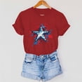 thumbnail image 6 of Goodtrade8 Summer T Shirts for Women American Flag July 4th Pullover Red White and Blue Graphic , Red White and Blue Crew Neck Short Sleeve Independence Day Juniors Tops Casual, 6 of 6