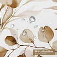 thumbnail image 6 of Brown Floral Shower Curtain, Modern Plants Botanical Fabric Cloth Shower Curtains for Rustic Vintage Bathroom Decor, Fall Watercolor Tan Eucalyptus Leaf, 72x72, 6 of 6