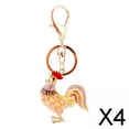 thumbnail image 1 of 2 Llaveros de Gallo Baoblaze Dijes para Bolso Brillantes en 3D Llavero Elegante 4 piezas, 1 of 8