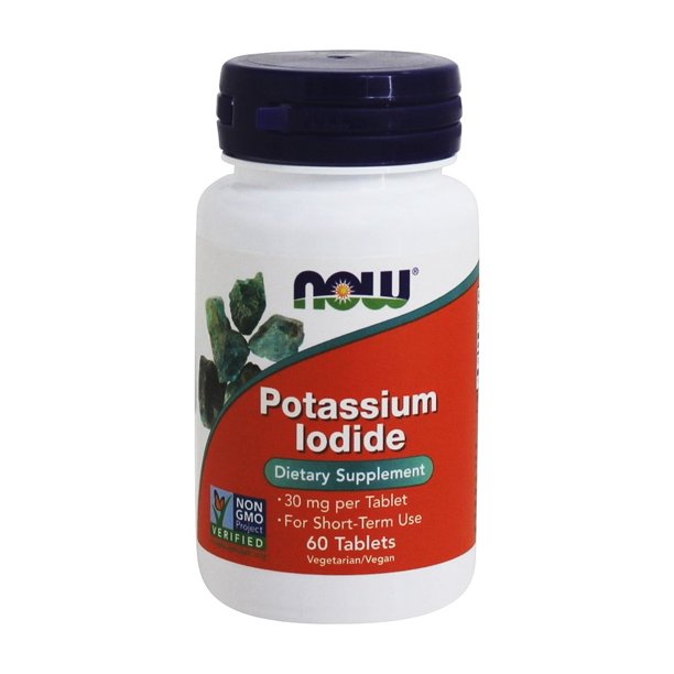 NOW Foods Potassium Iodide 30 mg. 60 Vegetarian Tablets Walmart
