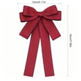 thumbnail image 3 of Lilixerw Woven Ribbon Christmas Bow, Red Multi Loop Bow With Dark Edge Trim, 5.11x7.08 Inch, for Tree Wreath Mantel Stair Garland Door Decoration, 3 of 6