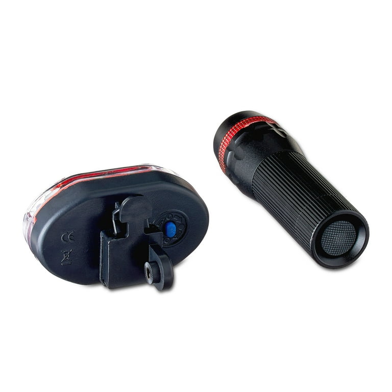 Kit éclairage Vélo Ozark Trail LED 200 Lumens - Noir Et Rouge - Neuf