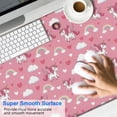 thumbnail image 2 of Long Mouse Pads for Desk,Pink Cartoon Unicorn Rainbow Cloud Heart Desk Mats on Top Of Desks, Desk Mouse Pad Extra Large with 3mm Non-Slip Base and Stitched Edge for Gaming,Work,Home 47.3"x23.6", 2 of 5