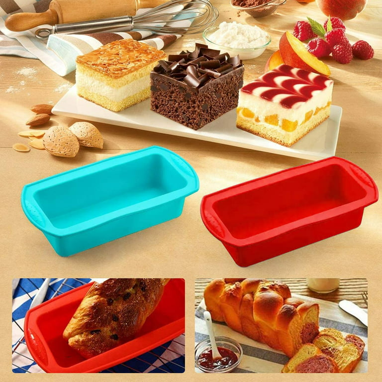 2 x New SILICONE NON STICK LOAF TIN Baking Pan Bread Loaf Cake
