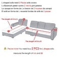 thumbnail image 4 of Funda de sofá elástica impermeable para sala de estar, cubierta de sofá de esquina, Chaise Longue, en forma de L, 4 of 4