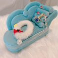 thumbnail image 4 of Chic Jewelry Box Display Portable Great Gifts para anillos niñas mujeres Sofá Azul Zulema Organizador de joyas chic, 4 of 8