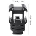 thumbnail image 3 of Precision Cnc Machining Small and Exquisite One for Three Stand Easy to Carry Cold Shoe Adapter Bracket for Allowing You to Add Various Devices Freely, 3 of 7