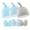 Light Blue;Lake Blue;Gray, variant on Hotiary 0-6M Infant Soft Warm Newborn Hat with Scratch Mitten Set Unisex Baby Solid Color Knot Beanie Hats and Mittens
