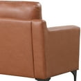 thumbnail image 2 of Serta Hemsworth Mid-Century Modern Style 2 Seater Indoor Loveseat, Brown Faux Leather, 2 of 5