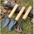 thumbnail image 2 of Hand Shovel for Gardening Trowel Garden Tool - 3Pcs Gardening Set of Tools Small Garden Rake Ergonomic Garden Hand Tools Wood Handle Gardening Tool 3 Piece - Gardening Tools Heavy Duty Garden Tool Set, 2 of 5