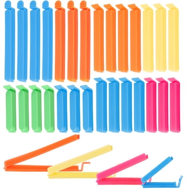 AOWOO Sturdy and Reusale Plastic Multi Color Sealing Bag Clips (32 Packs)