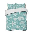 thumbnail image 2 of Quilts Full Size, Starfish Teal Coastal Soft Comforter Bedding Set for Bed, Summer Nautical Shell Beach Lightweight Quilted Bedspread with Pillow Cover(2 Pieces) for All Season, 78x90 Inch, 2 of 9