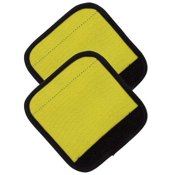 RENACLIPY Anti-Slip Yellow Polyester Barbell Grips for Trampoline Lightweight Portable Exercise Gear 2Pcs