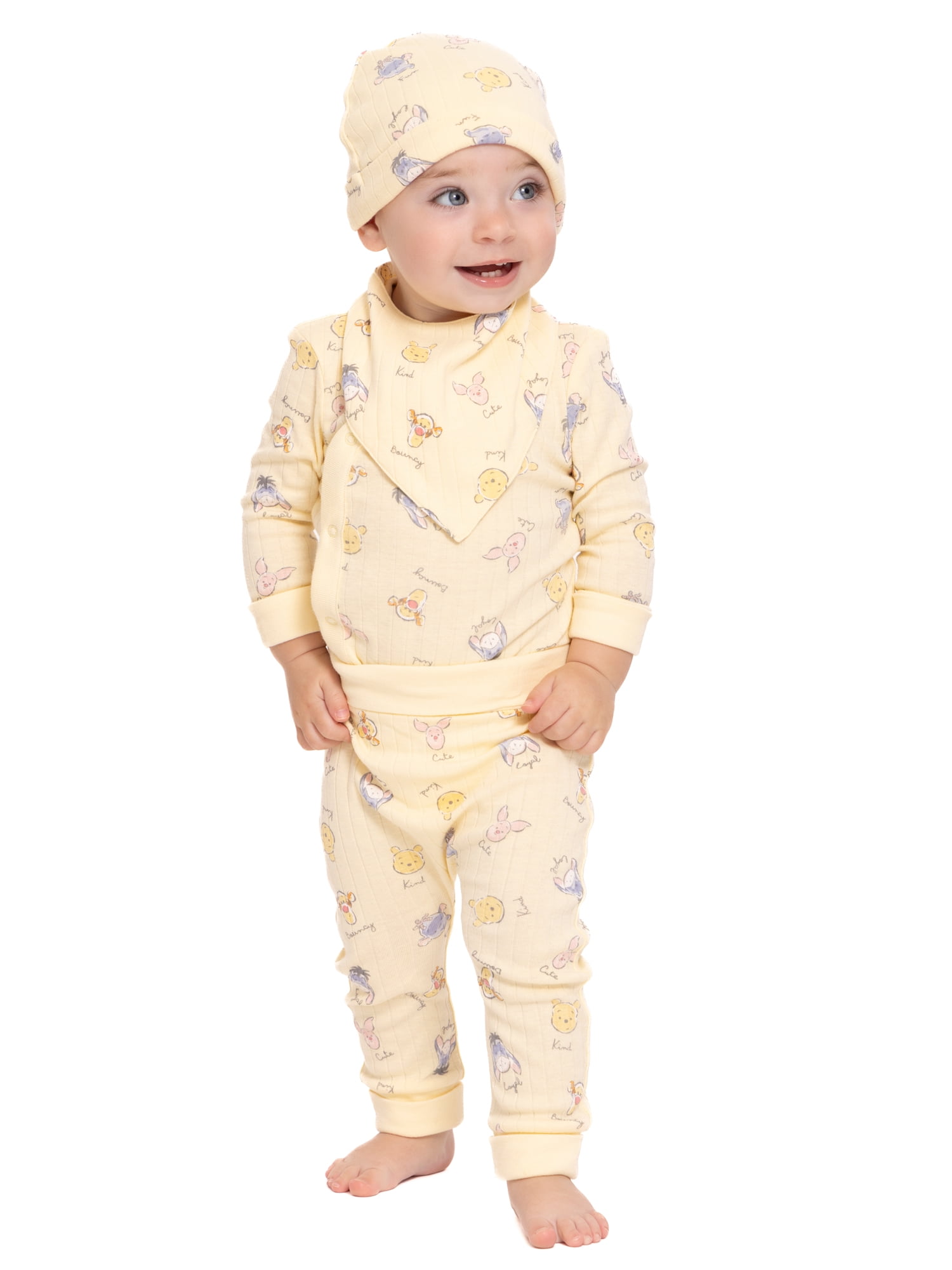 Disney Baby Wishes and Dreams Character Baby Allover Print Take Me Home Set, 4-Piece, Sizes Preemie-6/9 Months