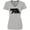 AC-Heather Grey, variant on California Black Bear Silhouette Women's V-Neck T-Shirt