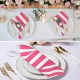 thumbnail image 2 of Pink Striped Cloth Napkins, Modern Simple Monochrome Geometric White Washable and Reusable Dinner Napkins Set of 4, Table Napkin for Kitchen Party Birthday Wedding Hotel Housewarming 20"x20", 2 of 8