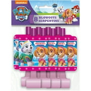 Unique Industries Paw Patrol Skye Birthday Party Blowouts, Plastic, Pink, 8 Count