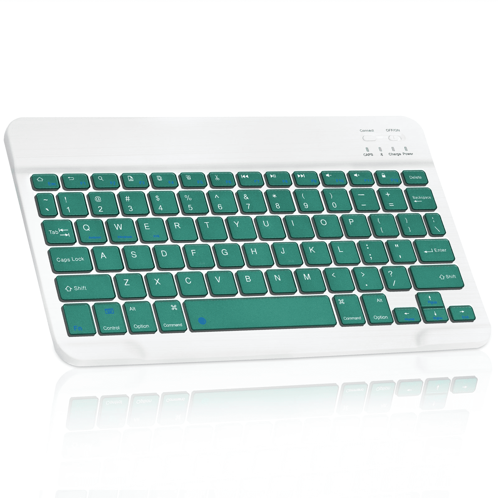 UrbanX Ultra-Slim Bluetooth rechargeable Keyboard for Xiaomi Redmi Note 8 Pro and all Bluetooth Enabled iPads, iPhones, Android Tablets, Smartphones, Windows pc - Jade Green