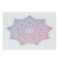 thumbnail image 1 of Pink Mandala Cutting Board, Oriental Round Folk Tattoo Style Yoga Pattern Graphic, Decorative Tempered Glass Cutting and Serving Board, in 3 Sizes, by Ambesonne, 1 of 2
